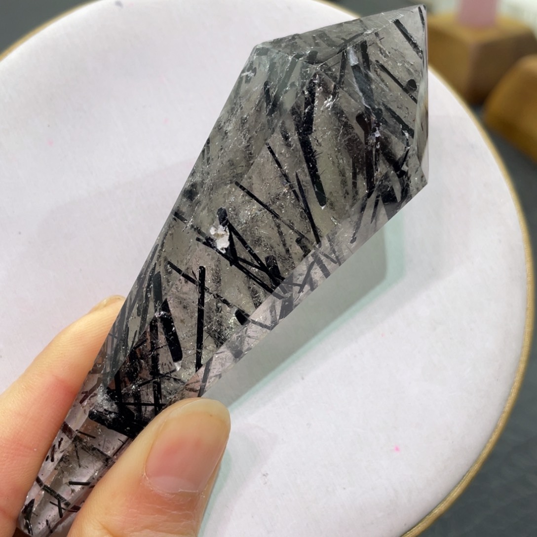 水晶摆件黑发水晶未镶嵌
