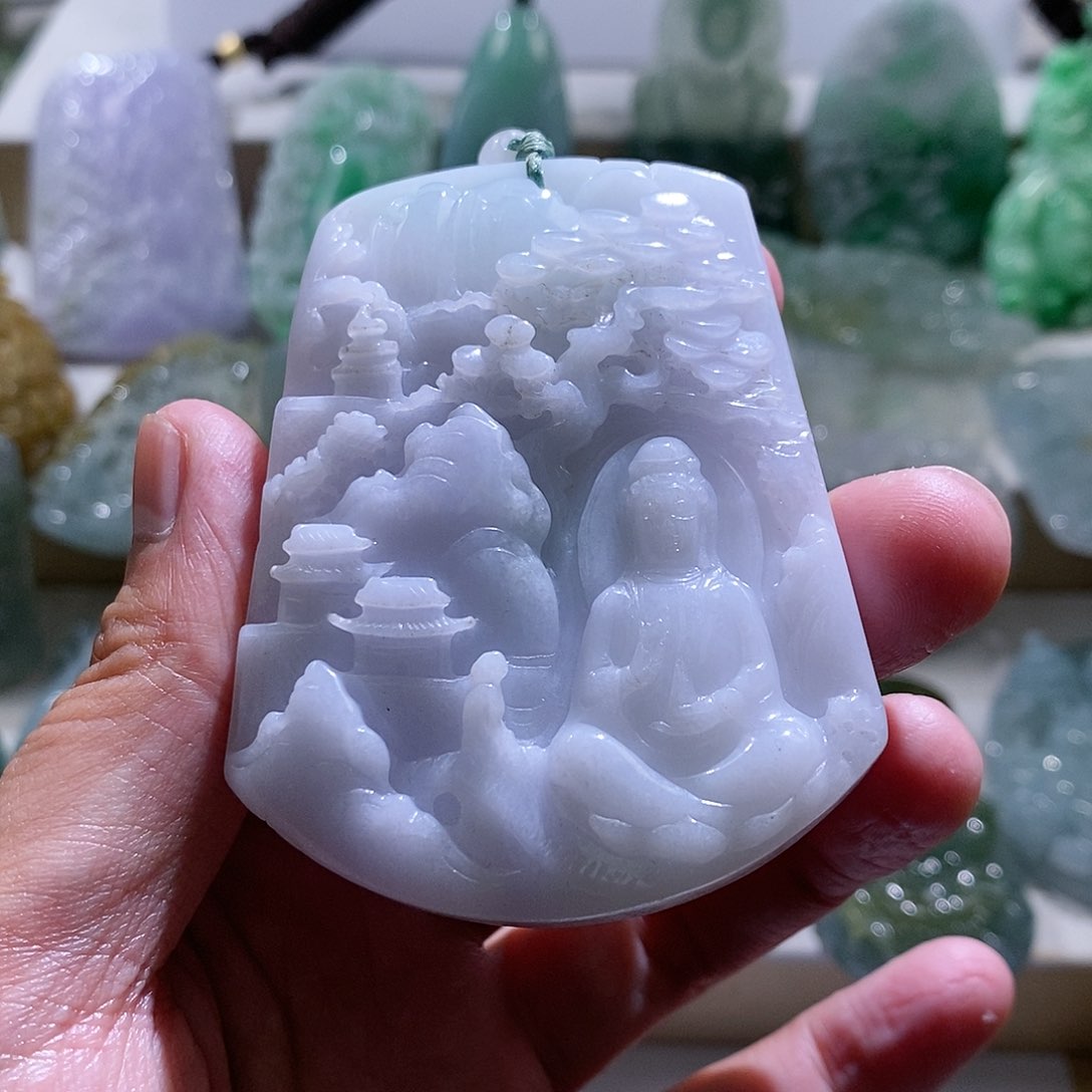 【闪购商品】翡翠颈饰未镶嵌观音