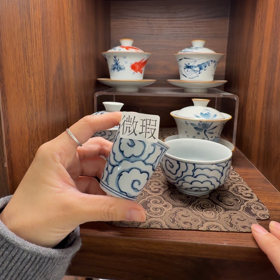 釉下彩纯手绘微瑕