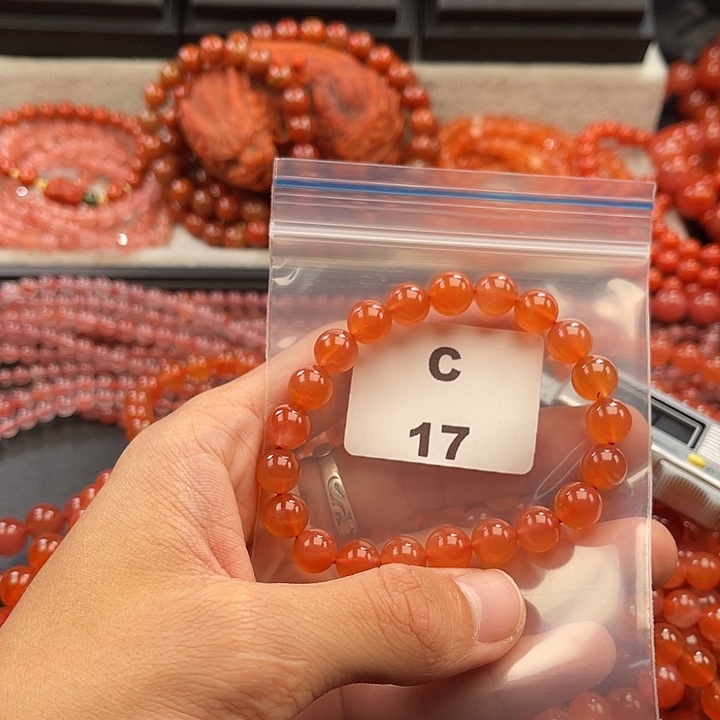 南红玛瑙未镶嵌多样性发货默认微瑕称重9mm