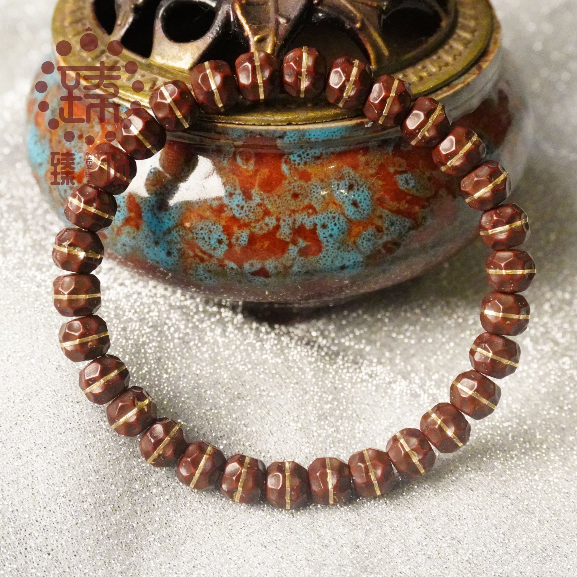 臻选阁出品·实心紫金鼠 金腰带雕刻陨石深坑无相