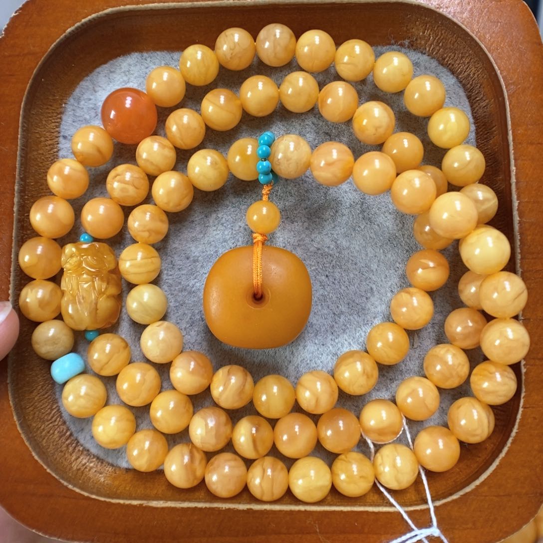 未镶嵌蜜蜡手串蜜蜡手串