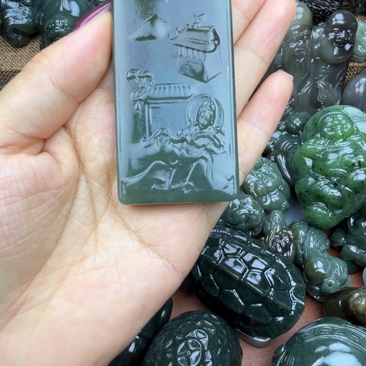 和田玉未镶嵌挂件