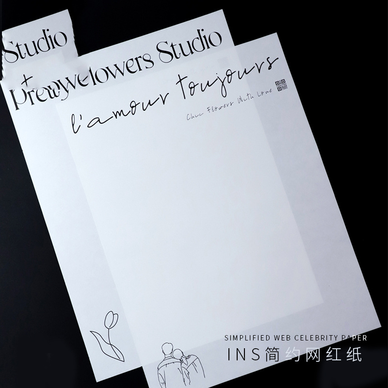 【花姿材】网红背景纸尖角花束包装材料ins简约网红纸包装背景纸