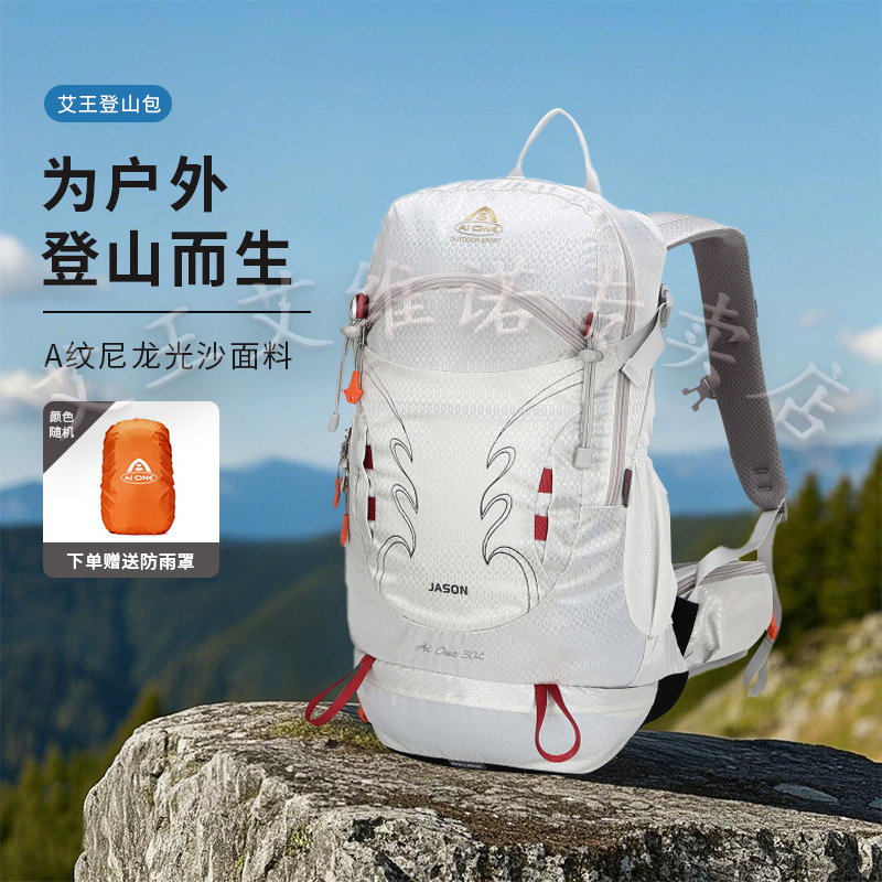 艾王登山包耐磨轻便户外运动登山徒步旅行爬山露营30L登山包推荐