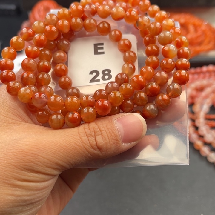 南红玛瑙未镶嵌多样性发货默认微瑕称重7mm