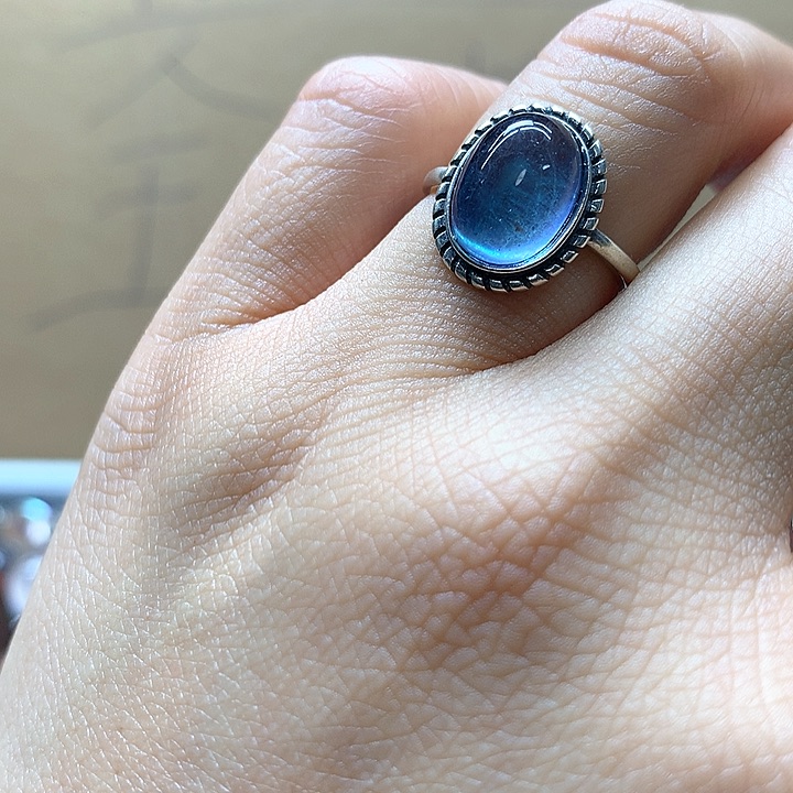 水晶水晶戒指银S925镶嵌