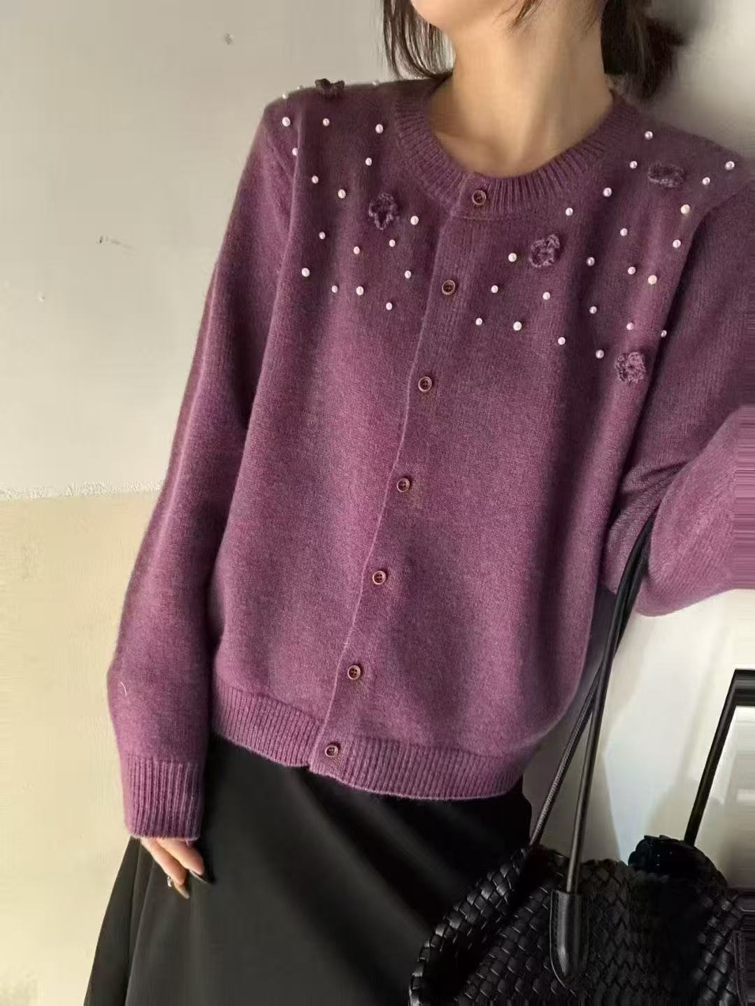 2025新款原创复古国风百搭大码开衫针织外套