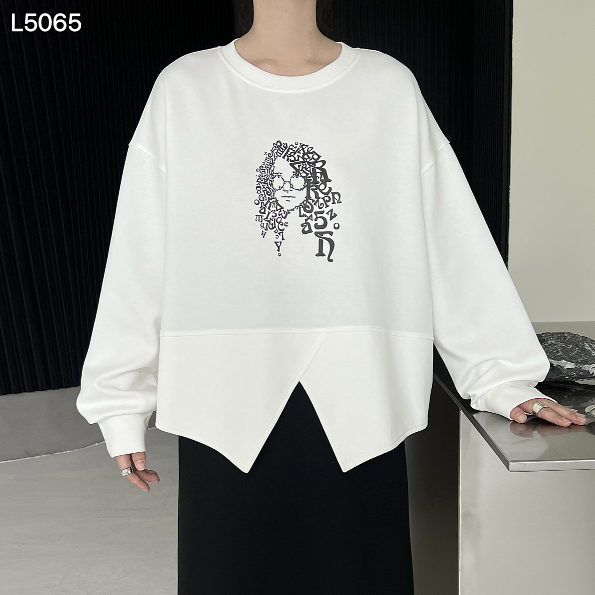 BEST#7133秋季福利高品质印花圆领卫衣，衣长：55cm