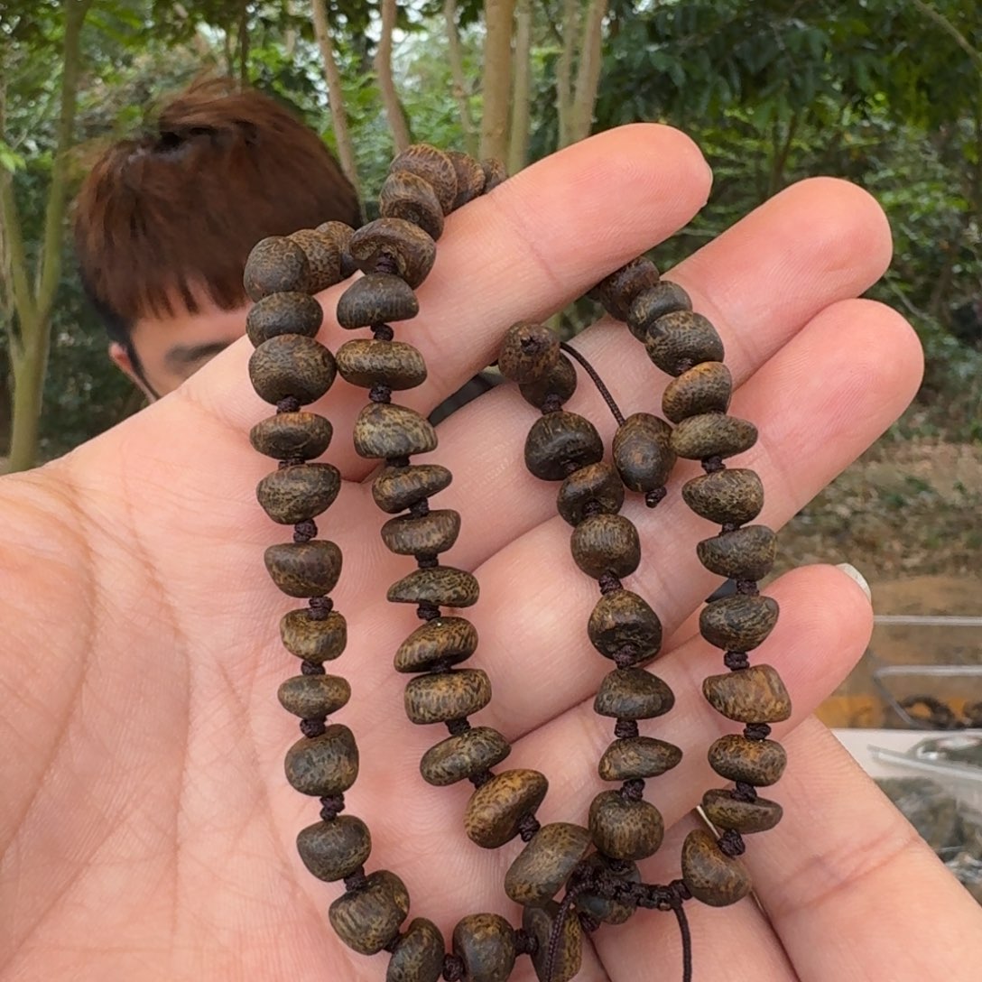 沉香沉香碎屑棋楠沉香蓝宝石沉水树丁单圈