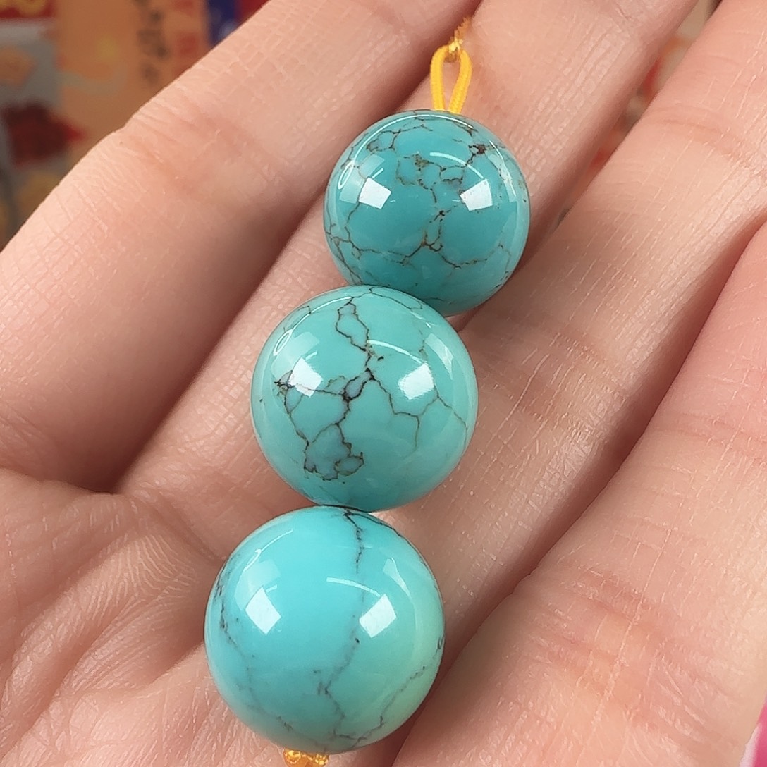 绿松石未镶嵌珠宝奇石13mm