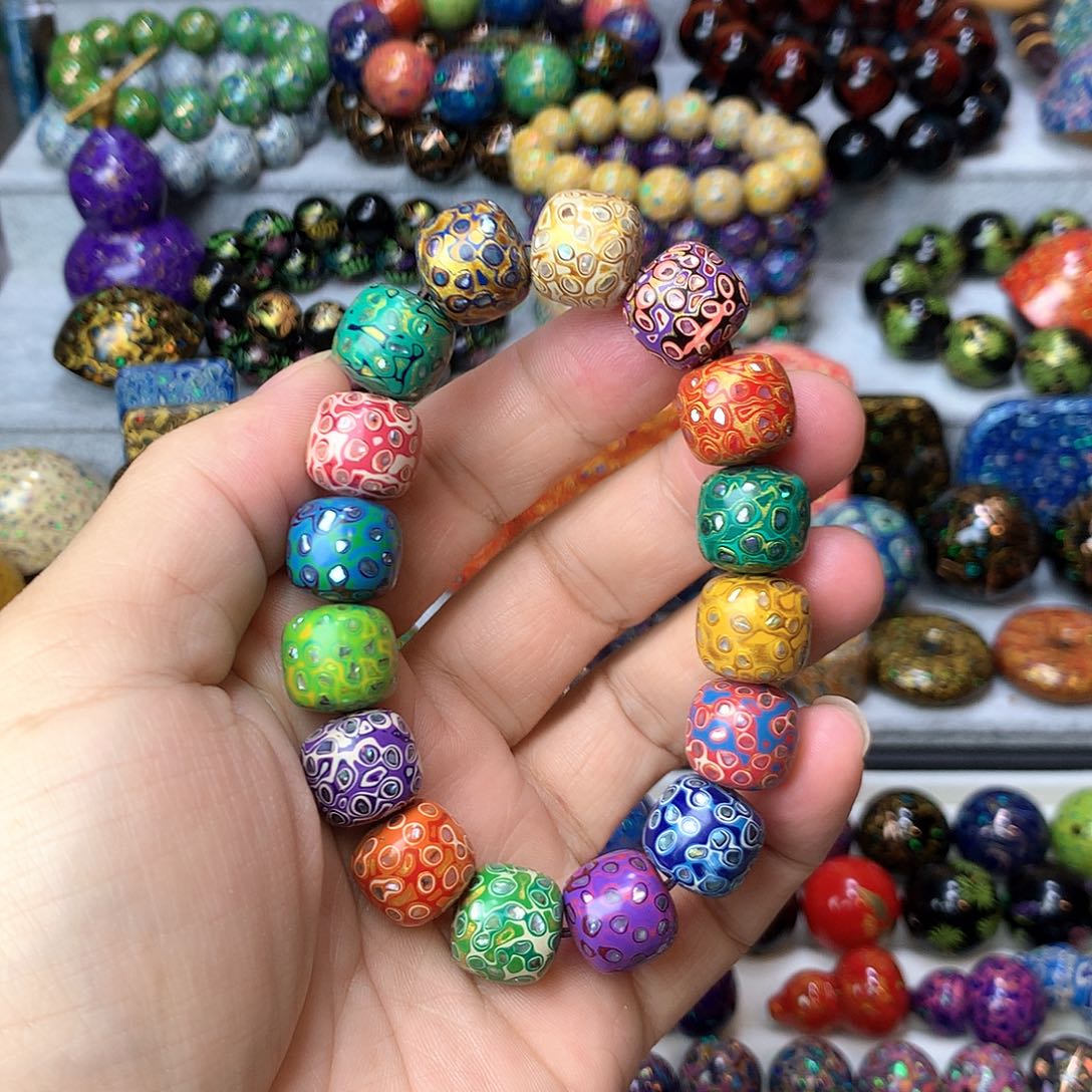 保真非遗大漆工艺大漆螺钿多宝13*14*16颗特价