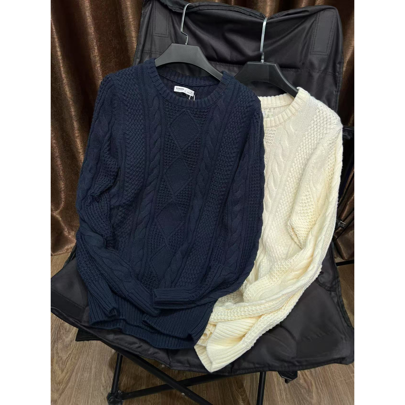 31546-秋冬必备圆领毛衣柔软亲肤百搭麻花