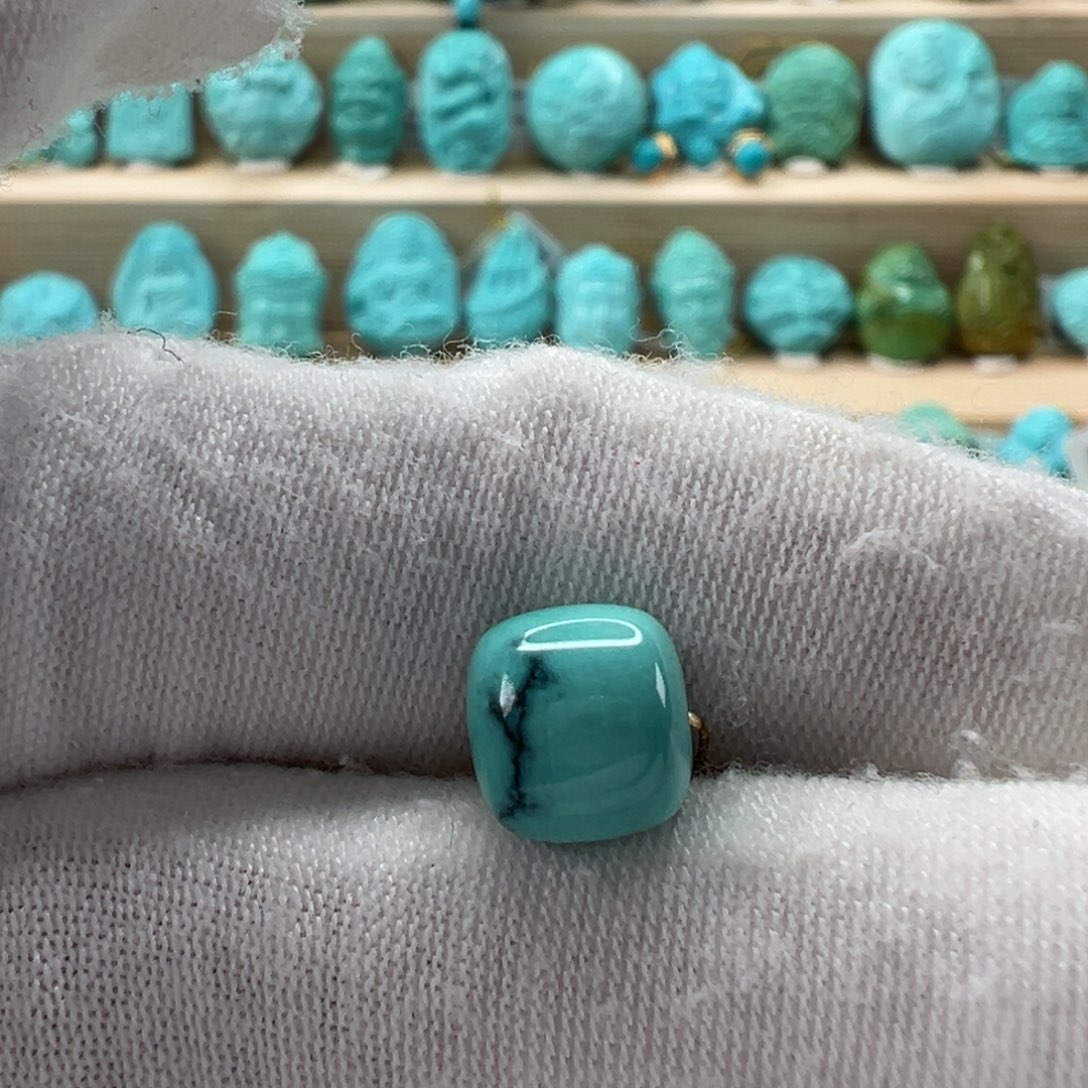 未镶嵌绿松石老型珠8.4x7.6mm