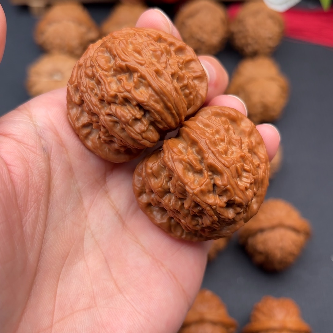 文玩核桃把件球白42