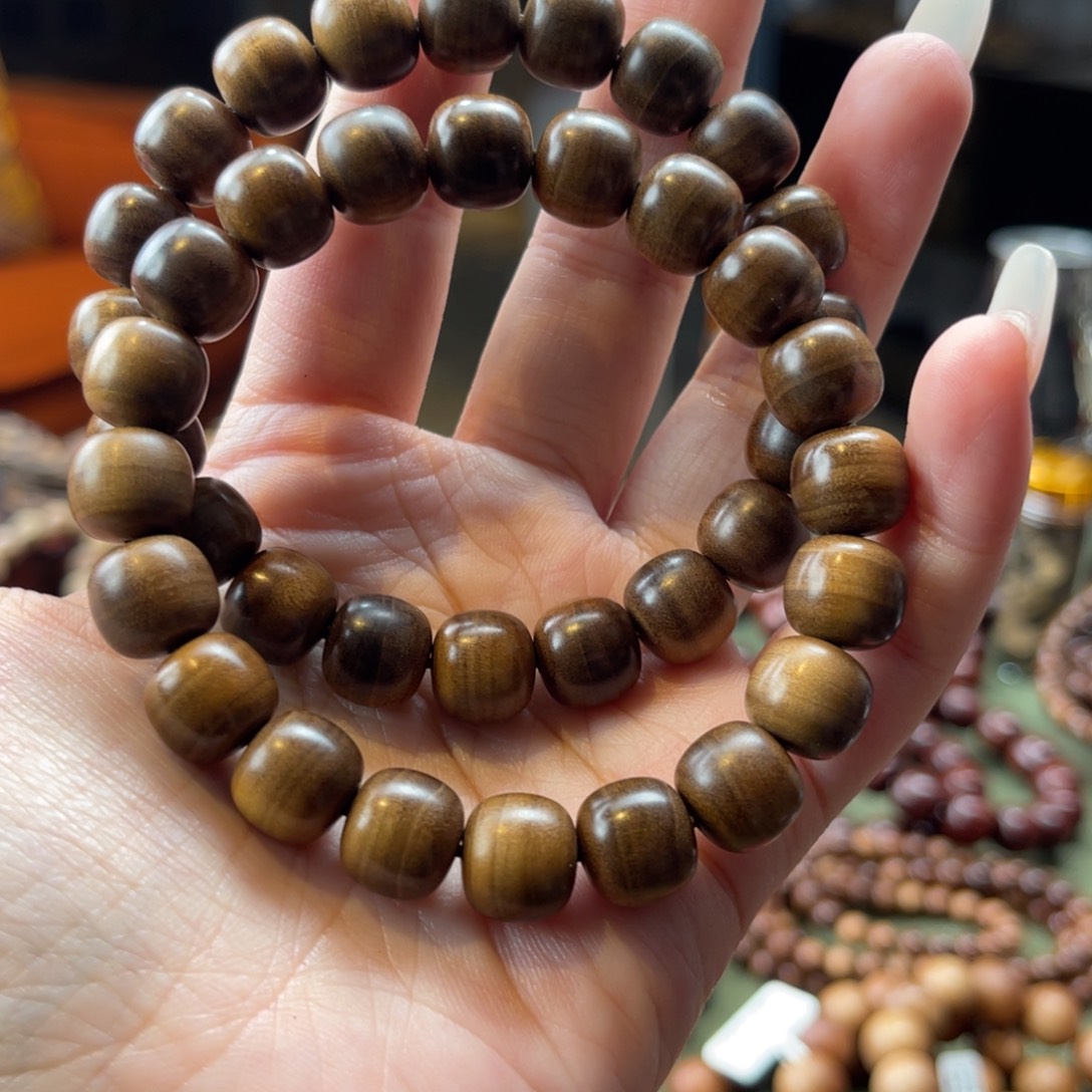 檀香木手串/手链1011百年虫漏664