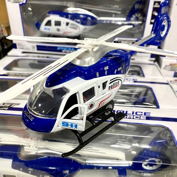 合金警察直升机合金飞机声光玩具