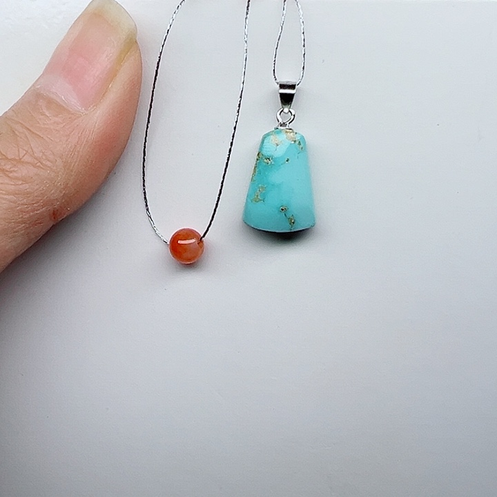 南红玛瑙颈饰银S925镶嵌