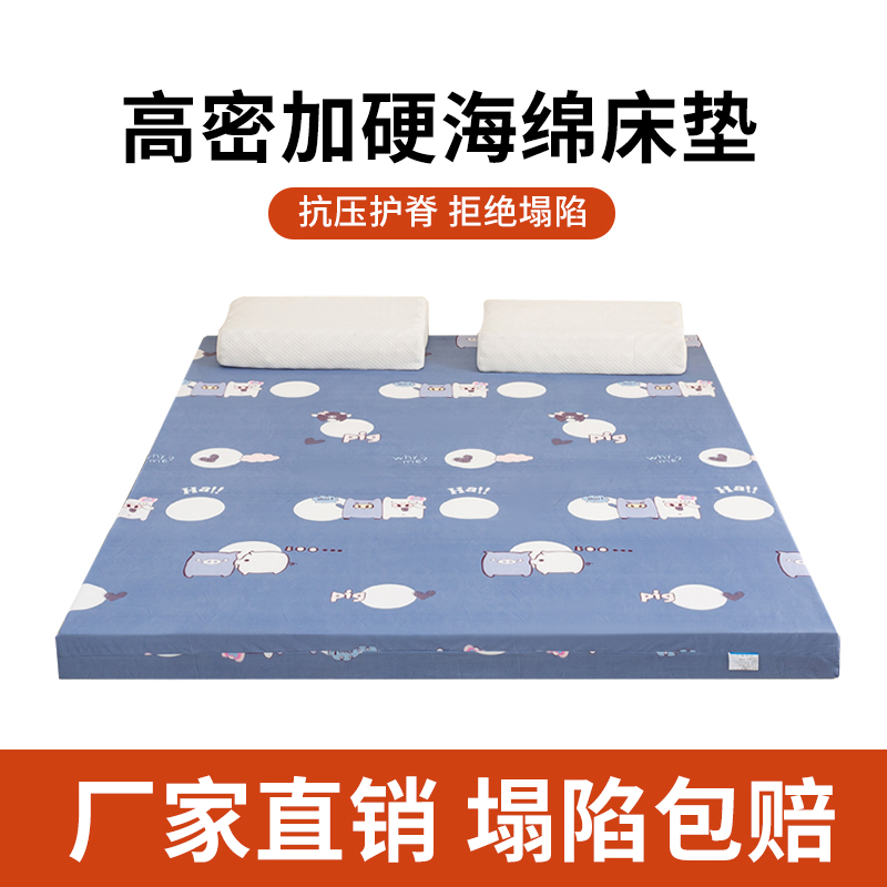 高密度加厚加硬海绵床垫家用双人学生宿舍1.5米榻榻米定制海绵垫