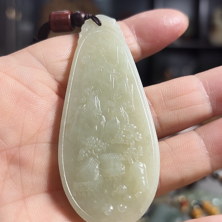 和田玉（青玉）颈饰未镶嵌