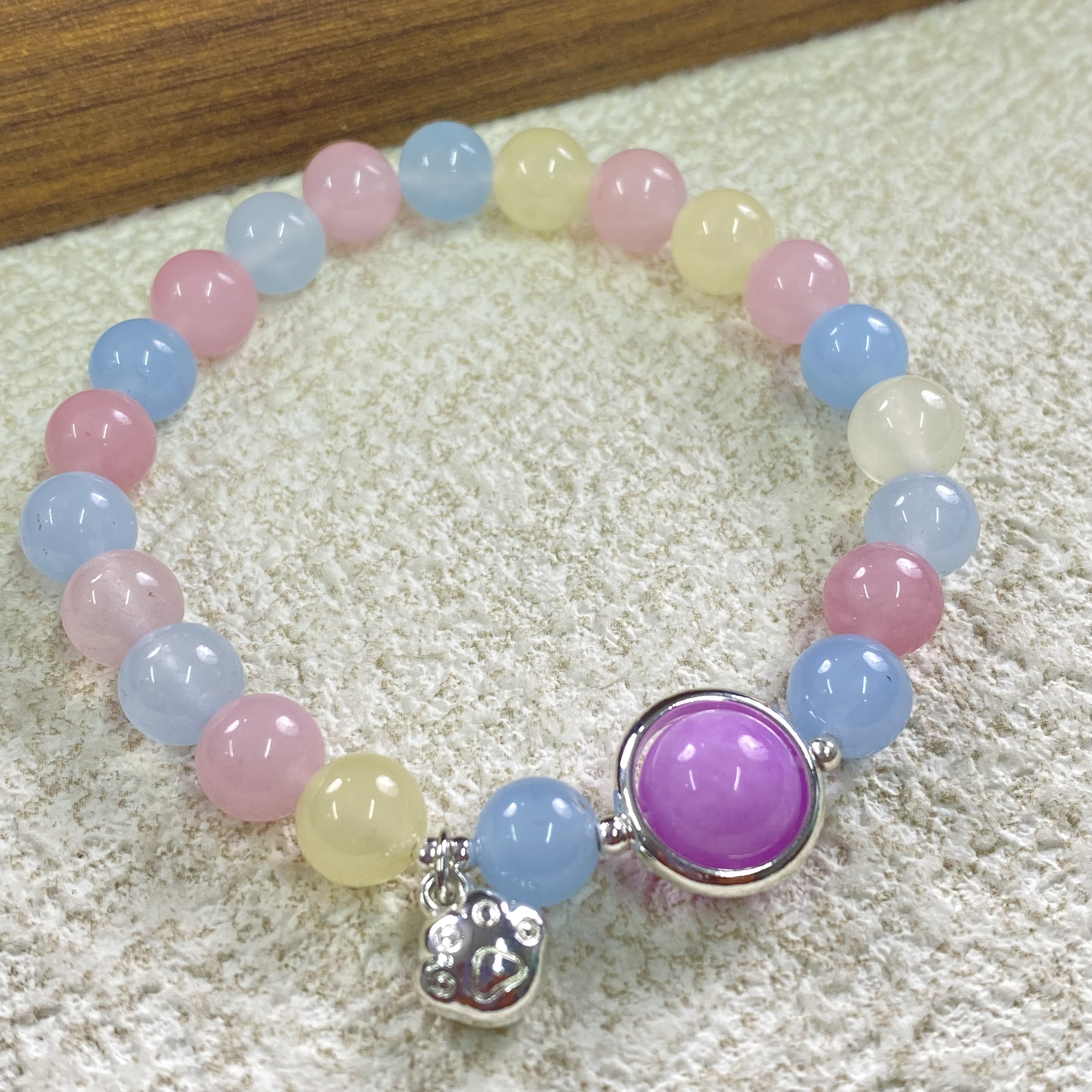  YHKINGS1603设计师8m阿拉善彩玉单圈简约多样性发其一不带盒