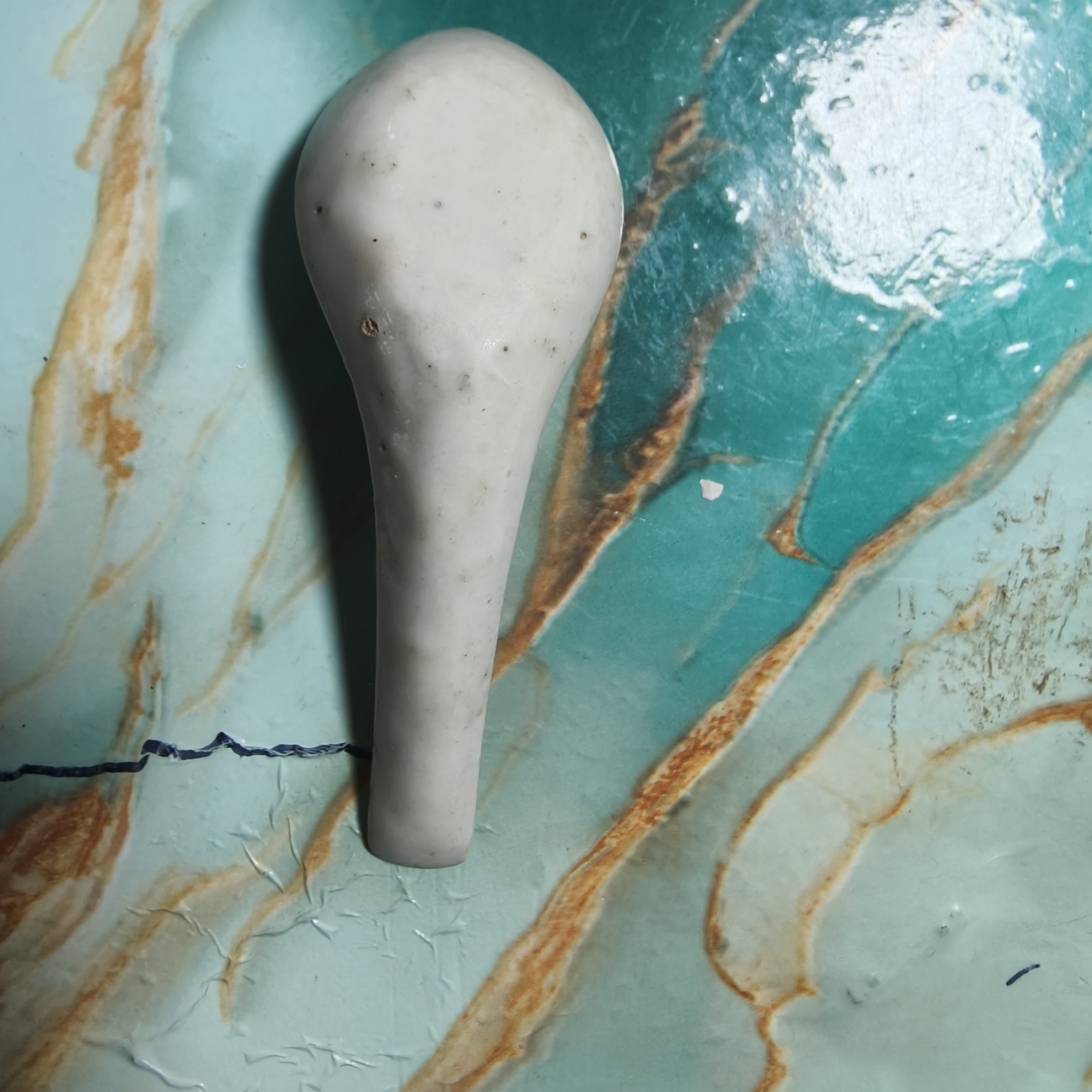 大汤勺釉下彩长柄舀汤勺家用盛汤调羹粥勺子四季适用