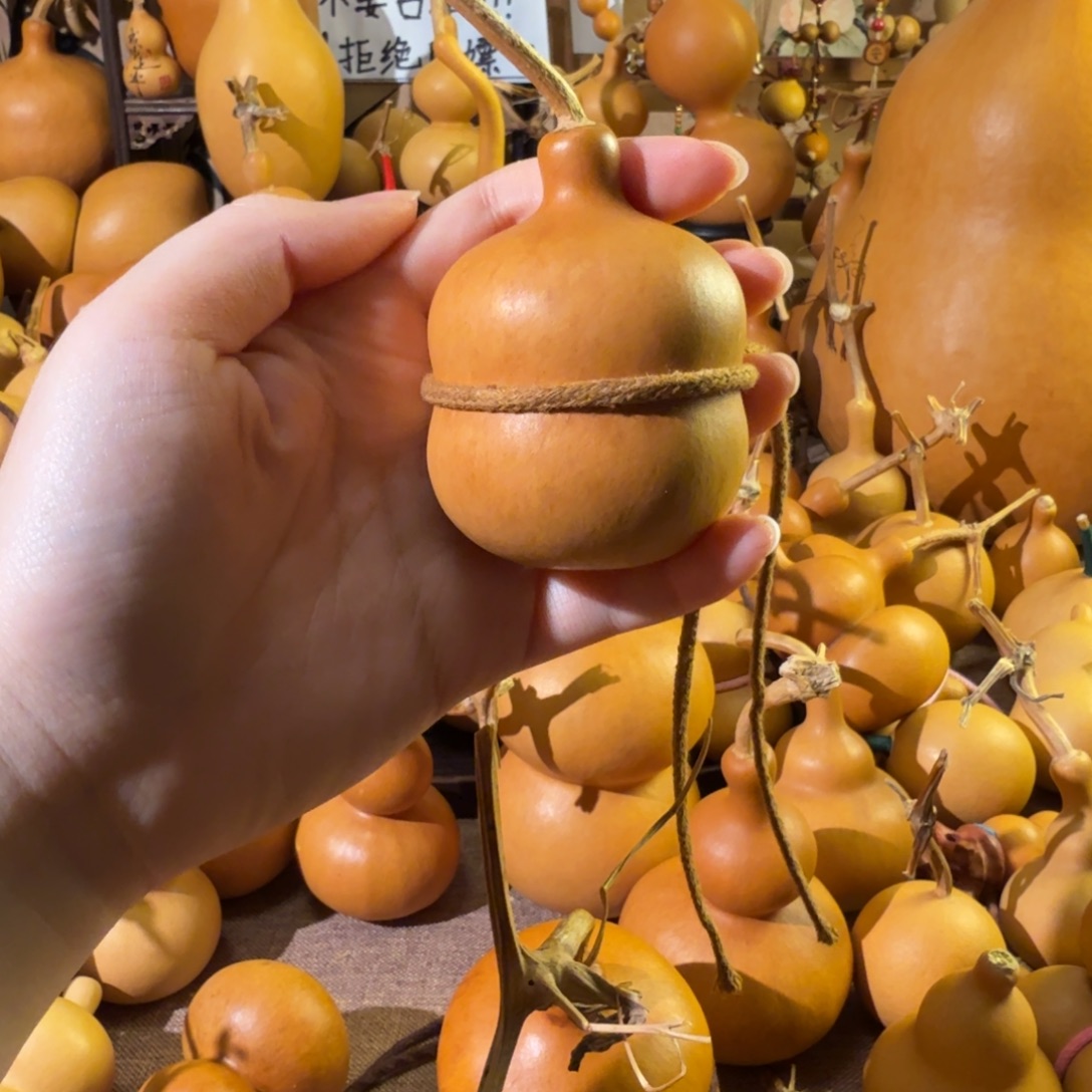 ****l天然老皮葫芦手把摆件