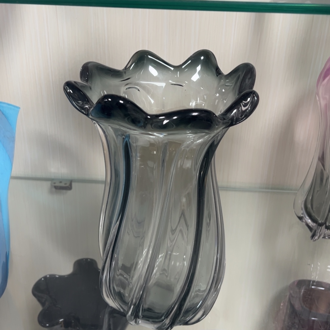 环***吸琉璃花器微瑕高度31