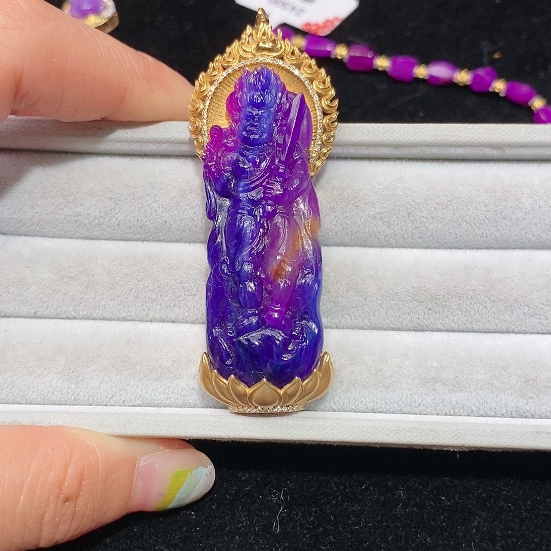 苏纪石（舒俱来）18K金镶嵌吊坠(不含链)