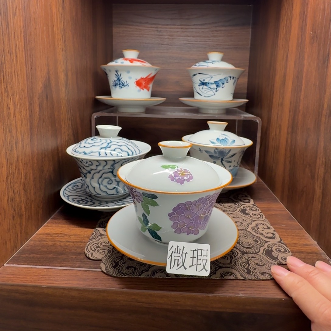 釉下彩纯手绘微瑕