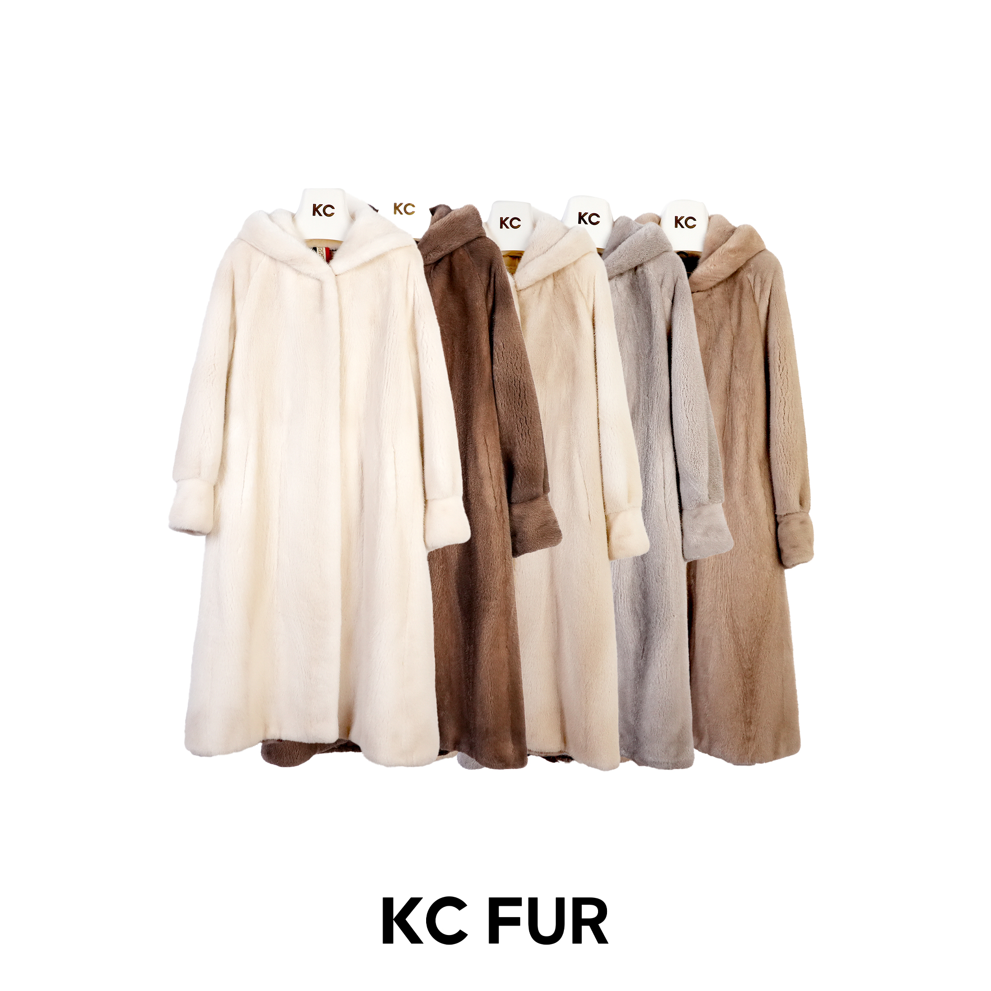 KC【天然皮草】宽松阔版长款连帽水貂女款人生皮草-RS8970