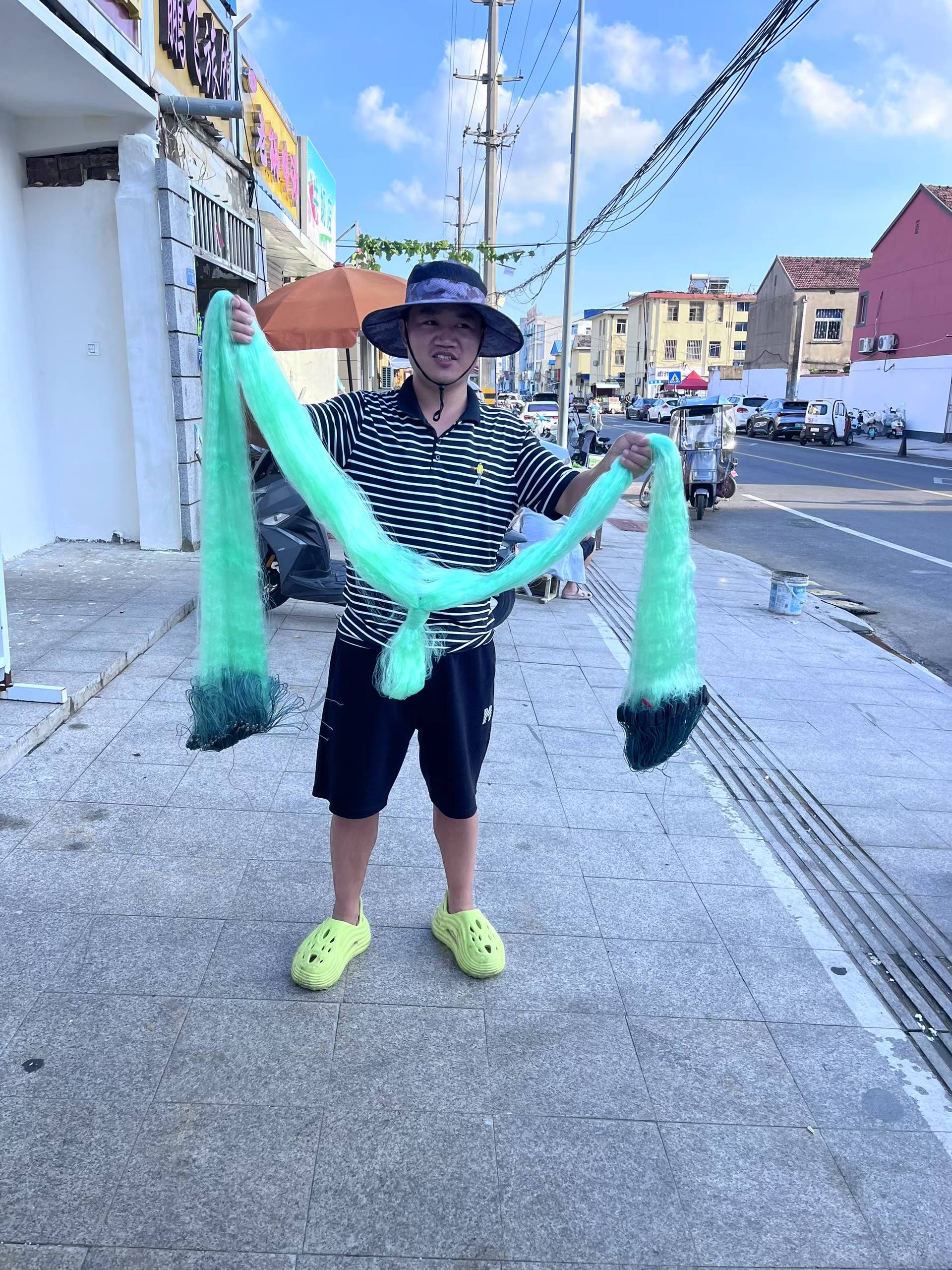 橡胶漂铅坠三层沉网浮网粘网软丝丝捕鱼网可捕多种鱼100米