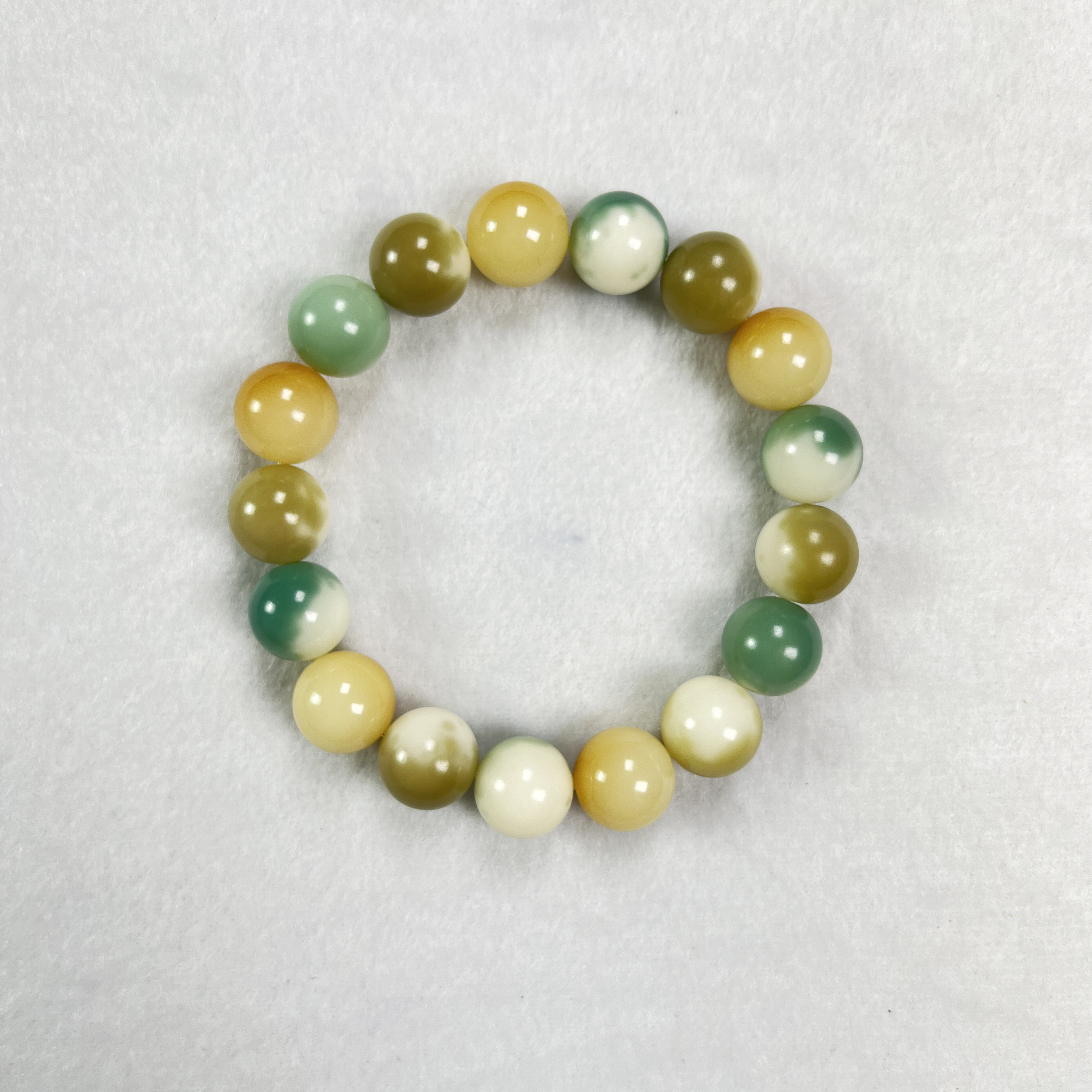 【默认微瑕】沐春新绿圆珠12mm海南老料 菩提根手串