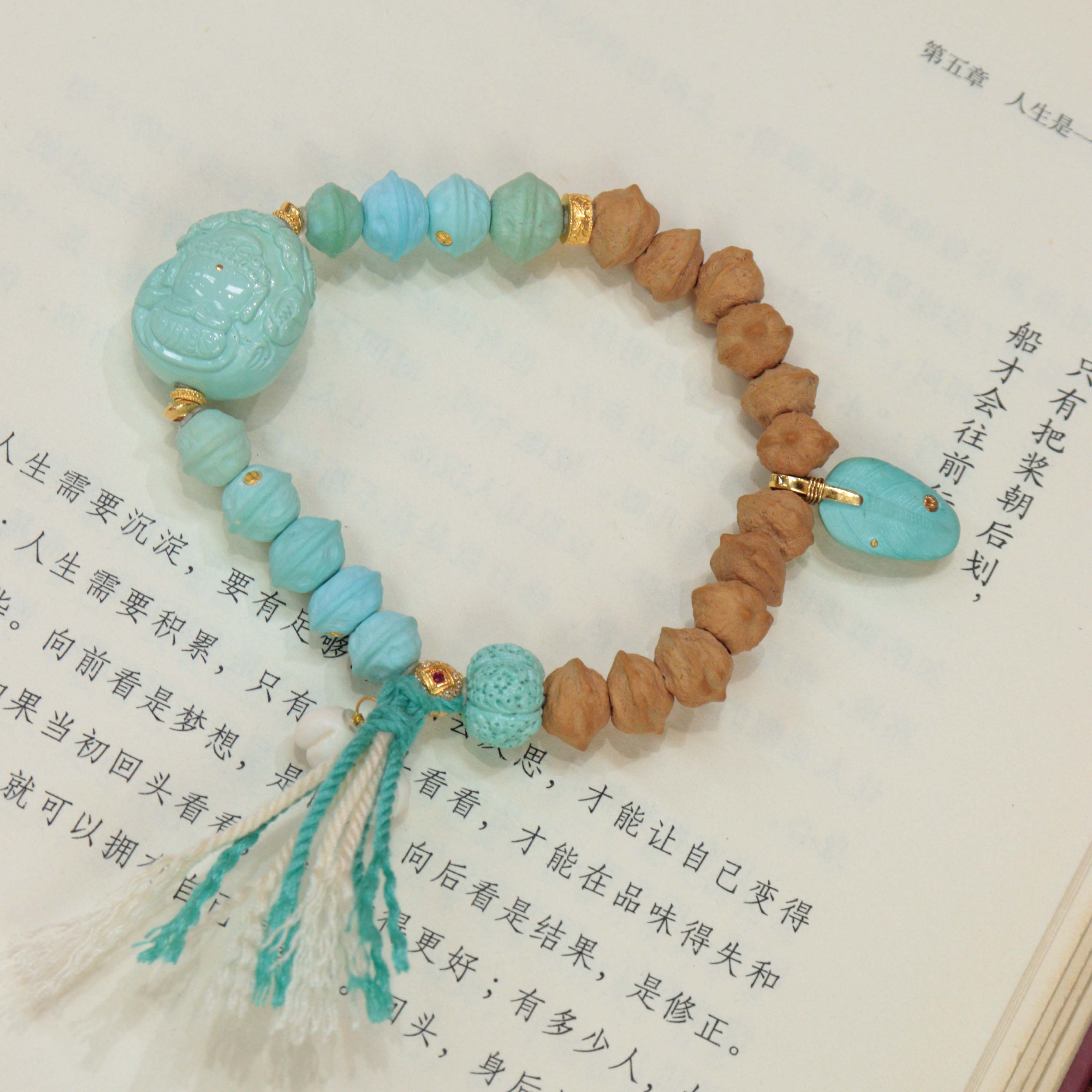 霖泽|绿松石宝宝佛18k金手链LZ2025111302