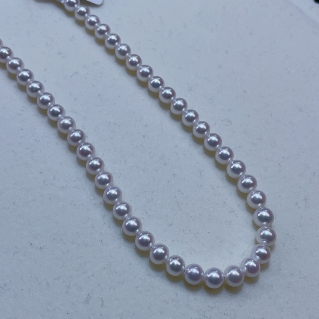 淡水珍珠银S925镶嵌颈饰极光炫彩5.5-6m