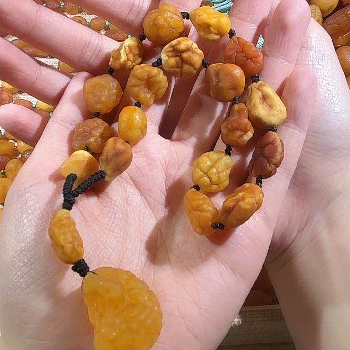 琥珀未镶嵌手链蜜蜡海漂手串