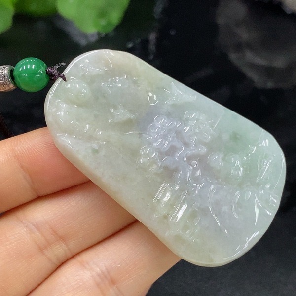 X10-天然A货翡翠-山水牌