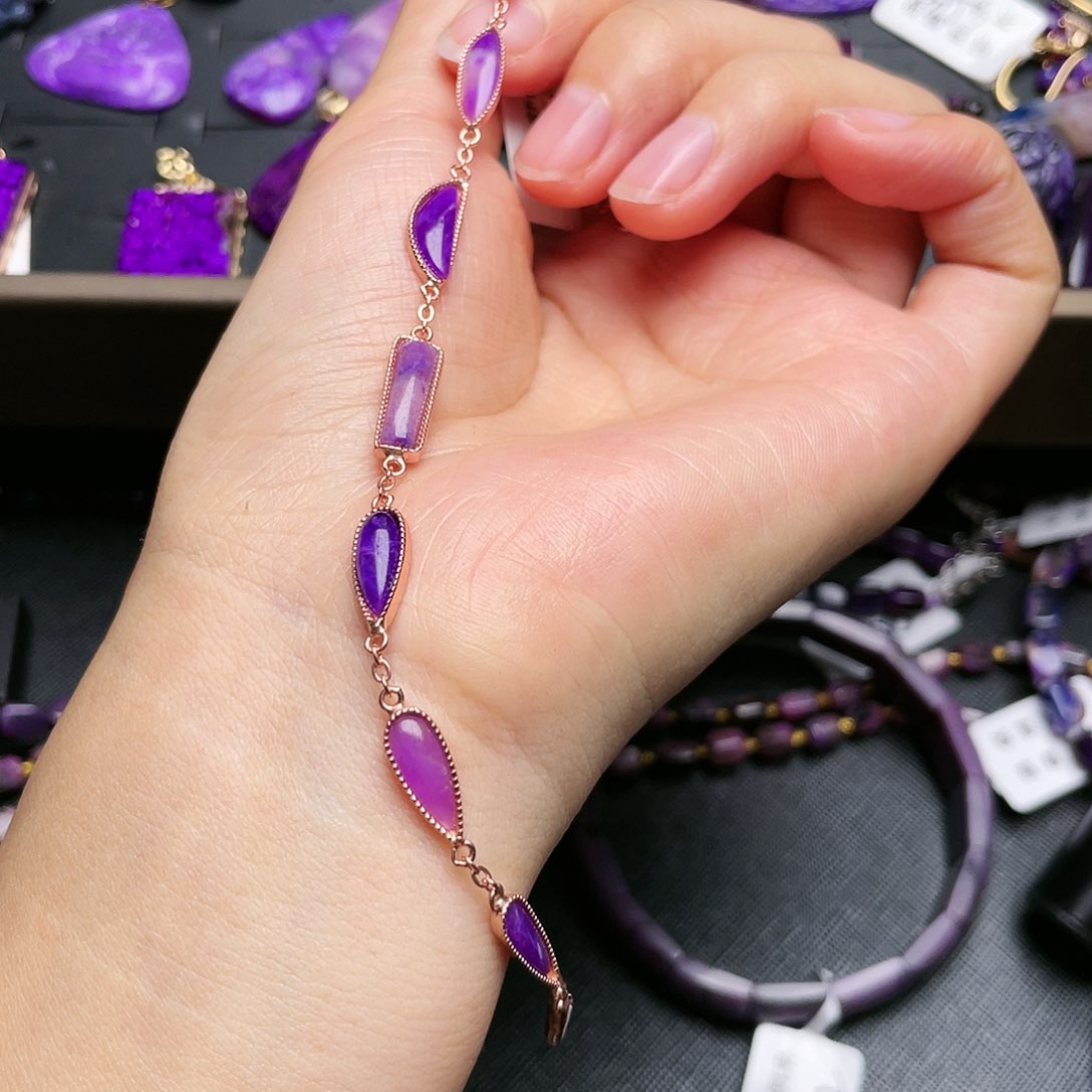 苏纪石（舒俱来）手链银S925镶嵌