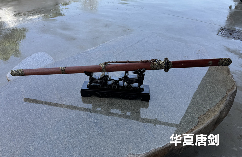 【19】华夏唐剑黄铜龙凤檀大马扭转纹一体锻打唐横刀剑未开刃