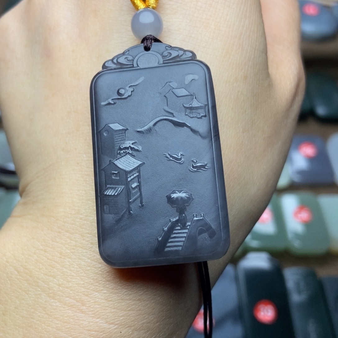 和田玉未镶嵌颈饰