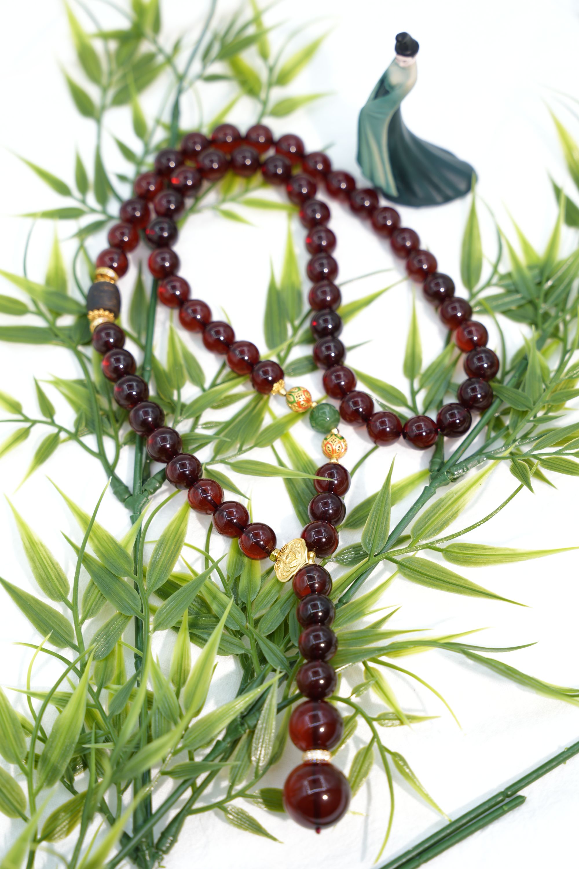 11+血珀私人高定Y字链圆珠项链多样性发一件YB26311001