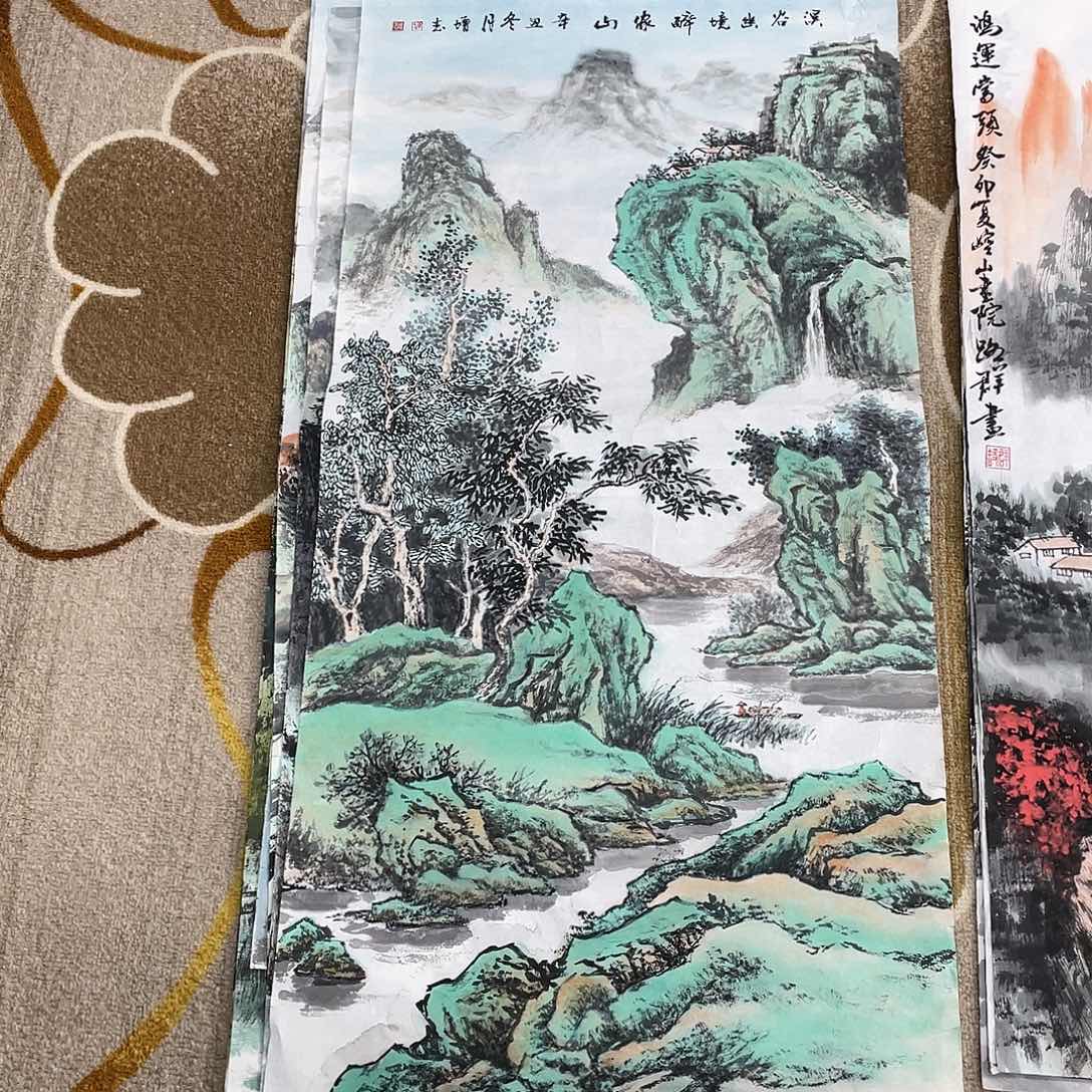 国画老*军定制作品连增志画心