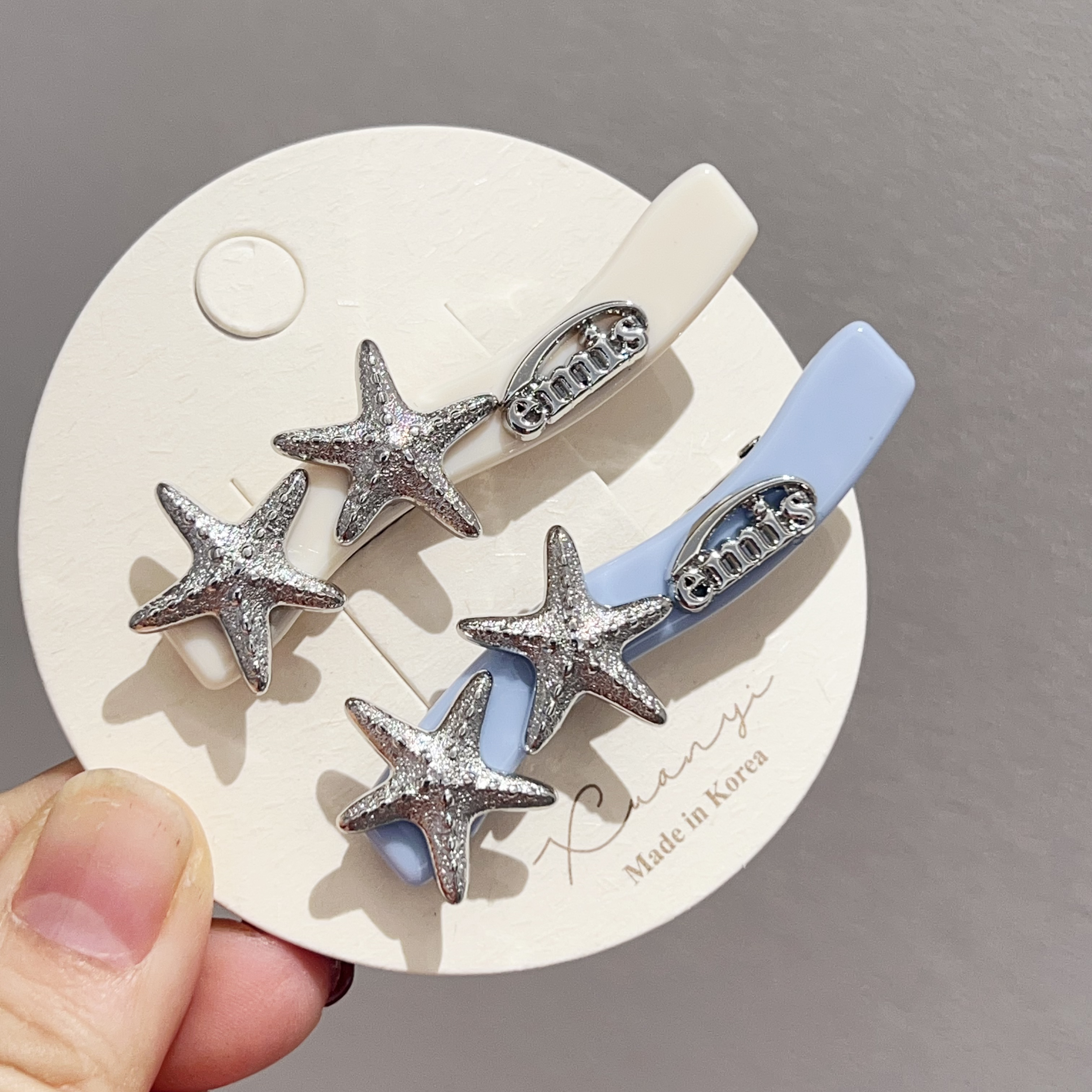 星星款侧边夹刘海夹J728