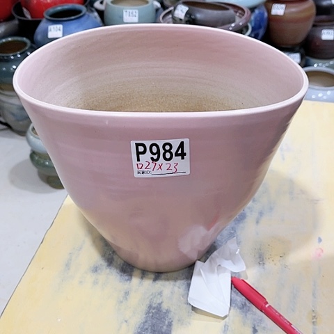 红陶景德镇手工制作盆-无孔
