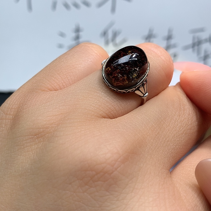 水晶戒指银S925镶嵌