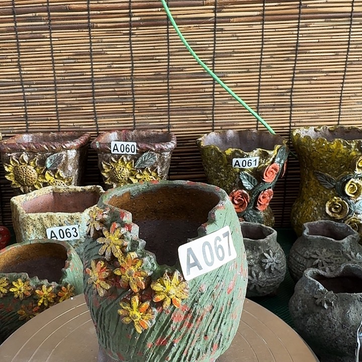 内口7高12粗陶手工