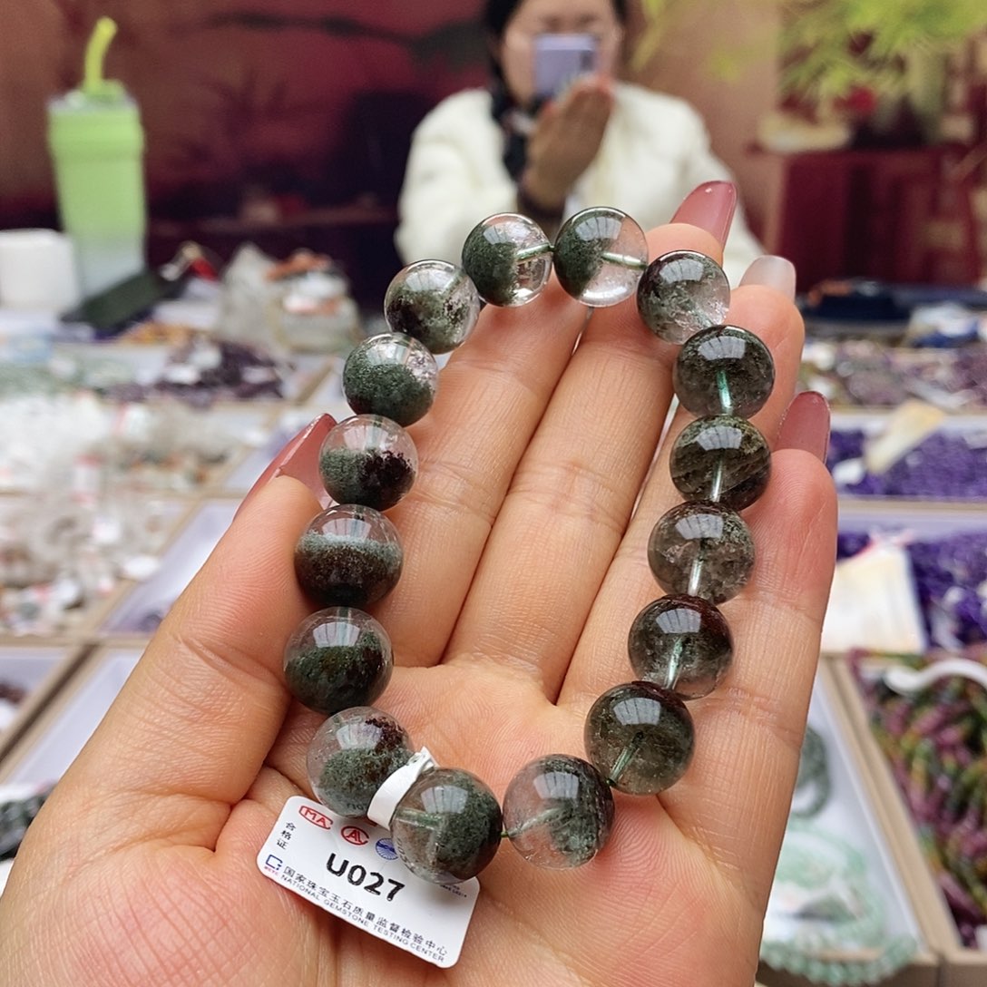 水晶手链未镶嵌U027绿幽灵