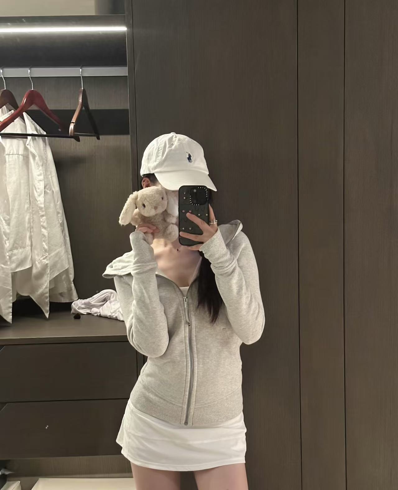 一毛一样的SCB连帽中长款厚款四季通用长袖卫衣上衣开衫休闲春季