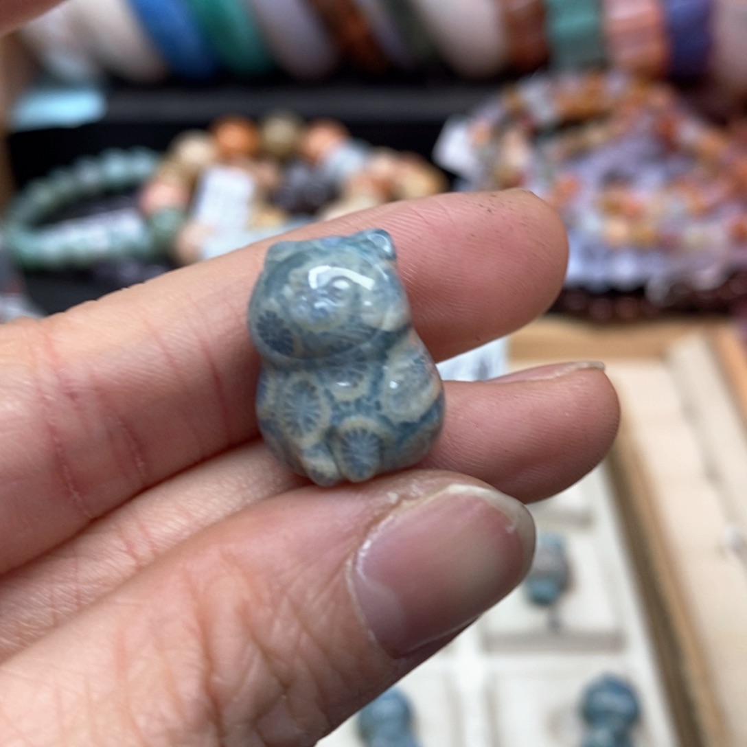 硅化珊瑚（珊瑚玉）手链未镶嵌我***肉086