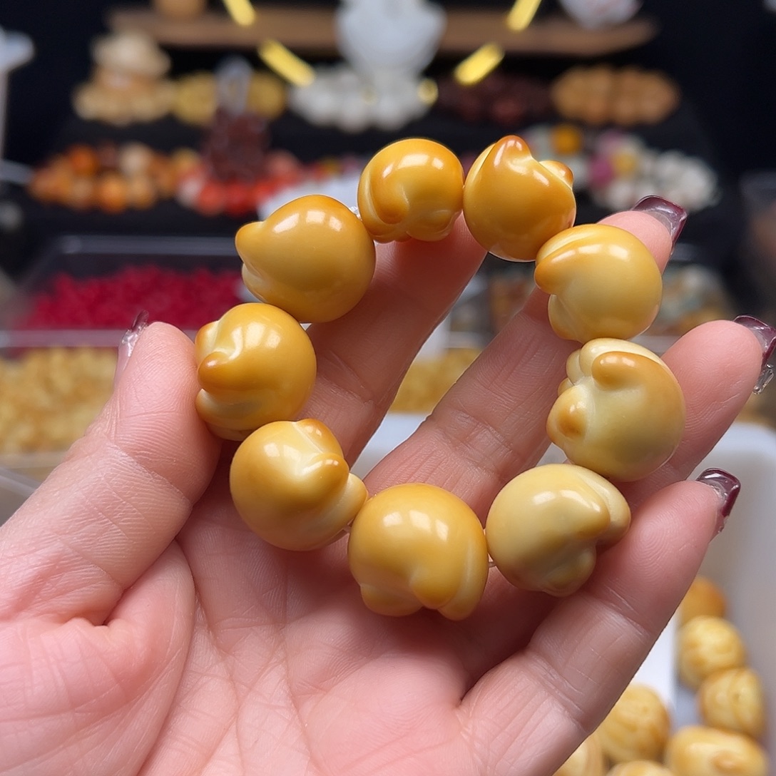 菩提根/象牙果手串微瑕猫爪